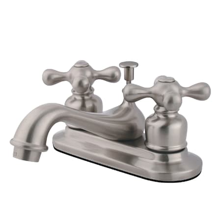 Kingston Brass Restoration, 4" Centerset Bathroom Faucet, Brushed Nickel KB608AX